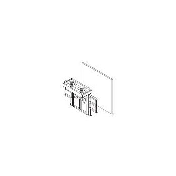 Teufelbeschlag Stirndeckel  für Laufschiene OS (60 x 60 mm) 4-504