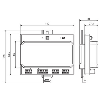 GLUTZ 82911 Brandschutzmodul Masszeichnung