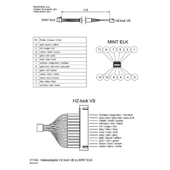 11104 Kabeladapter Anschlussdiagramm