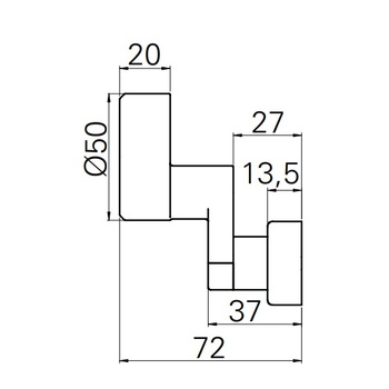 Türknopf ORO-K110 Masszeichnung