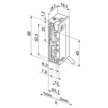 ASSA ABLOY Elektro-Türöffner 138W.23 Massbild