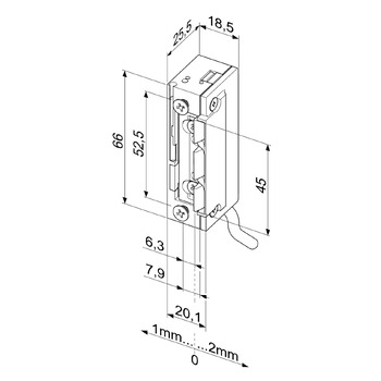 assa abloy Elektro-Türöffner 118W.13 Masszeichnung