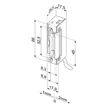 assa abloy Elektro-Türöffner 138W Massbild