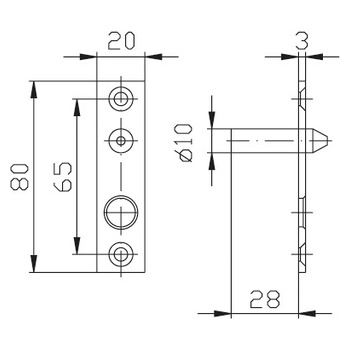 ASSA ABLOY 9M18 Masszeichnung