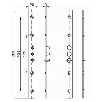 ASSA ABLOY 9M19 Masszeichnung