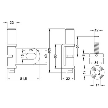 ASSA ABLOY 9M24 Masszeichnung