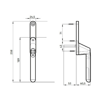 ASSA ABLOY 492-7812C Masszeichnung